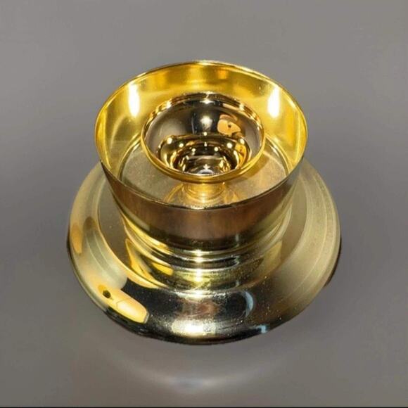 Vintage Brass Hurricane Candle Lamp + 2 Holiday Glass Shades Christmas Decor - Picture 3 of 10